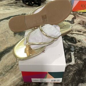 Gold Katy Perry Sandals NIB.